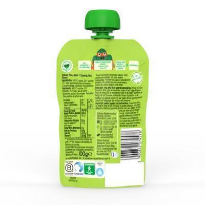 Olvarit 6+ Maanden Knijpfruit Spinazie, Kiwi, Appel 100 g (100g)