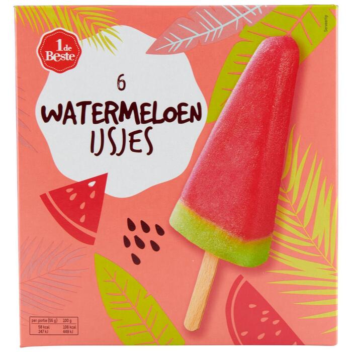 Watermeloenijsjes 6 stuks (33cl)