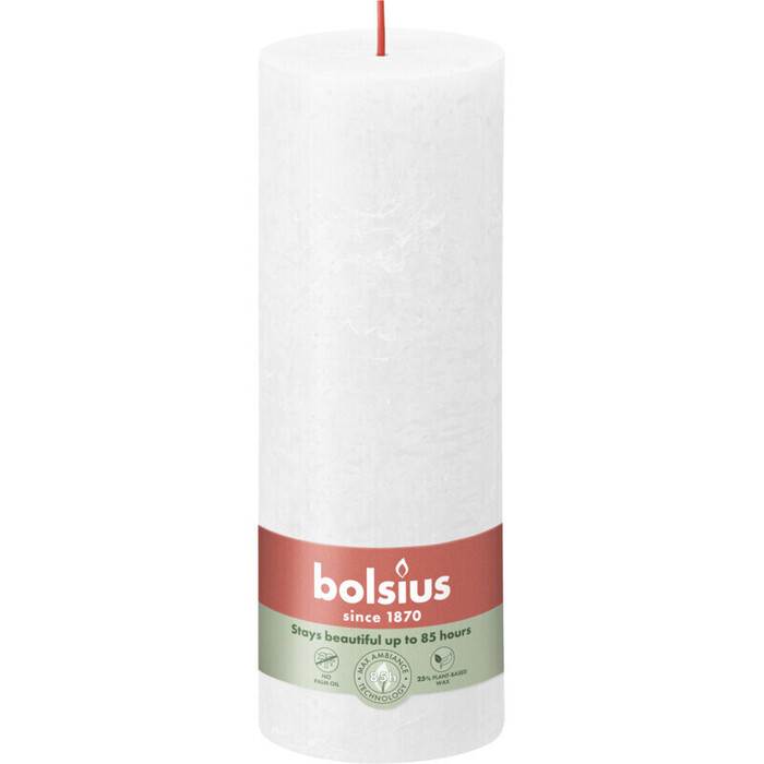 Bolsius Shine rustiek 19 cm wit