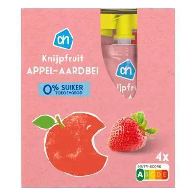 Knijpzakje Appel & Aardbei (4 × 90g)