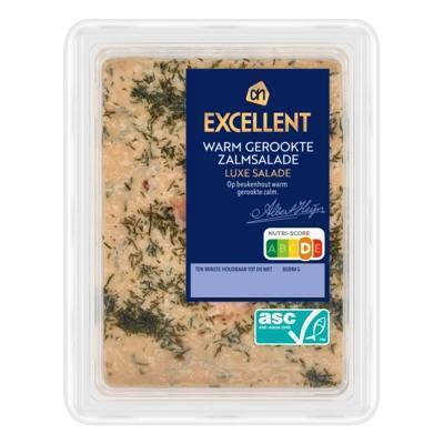 AH Excellent Warm gerookte zalmsalade luxe salade (125g)