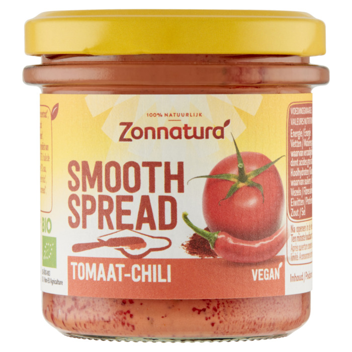 Zonnatura Smooth Spread Tomaat-Chili 140 g (140g)
