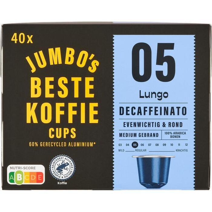 Jumbo's Lungo Decaffeinato Koffiecups 40 Stuks (208g)
