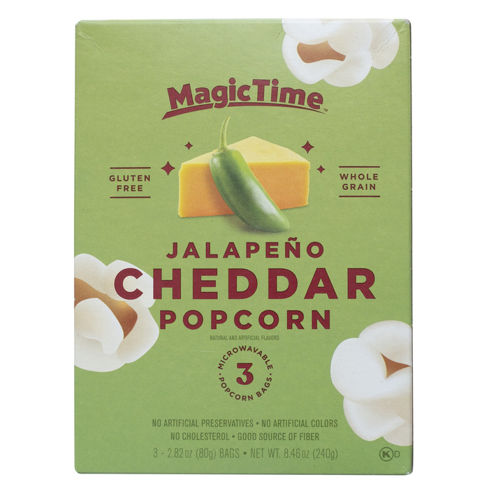 Magic Time Jalapeño Cheddar Popcorn 3 Stuks 240g (3 × 80g)