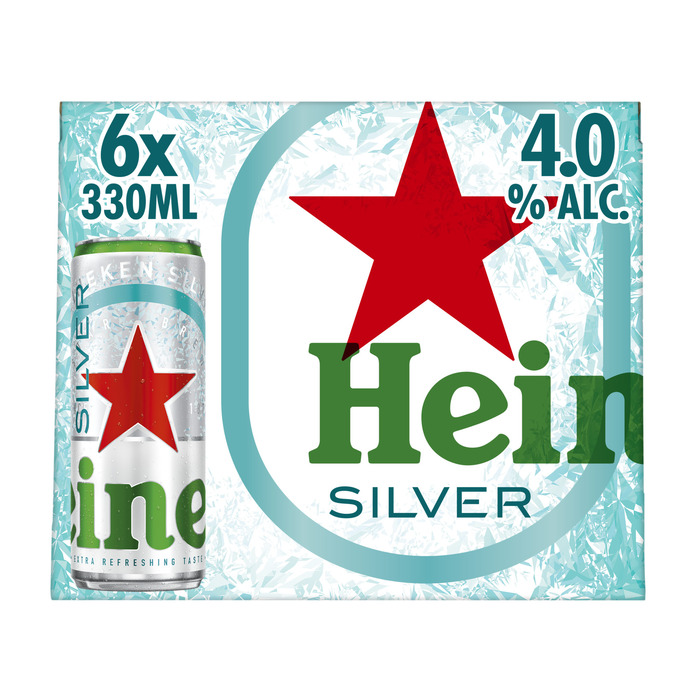 Heineken Silver Bier Blik 6 x 33 cl (6 × 33cl)