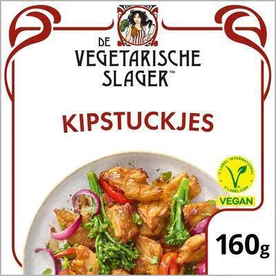De Vegetarische Slager Kipstuckjes Vegan 160g (160g)