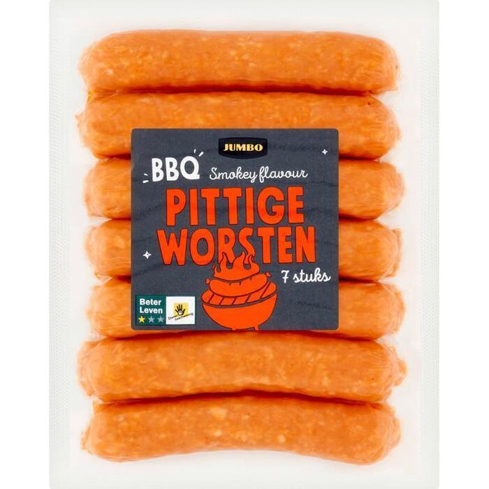Jumbo BBQ Pittige Worsten 7 Stuks (7 × 33g)