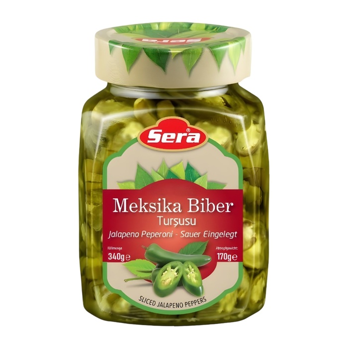 Sera Meksika Biber Pickled Sliced Jalapeno Peppers 340 g (340g)