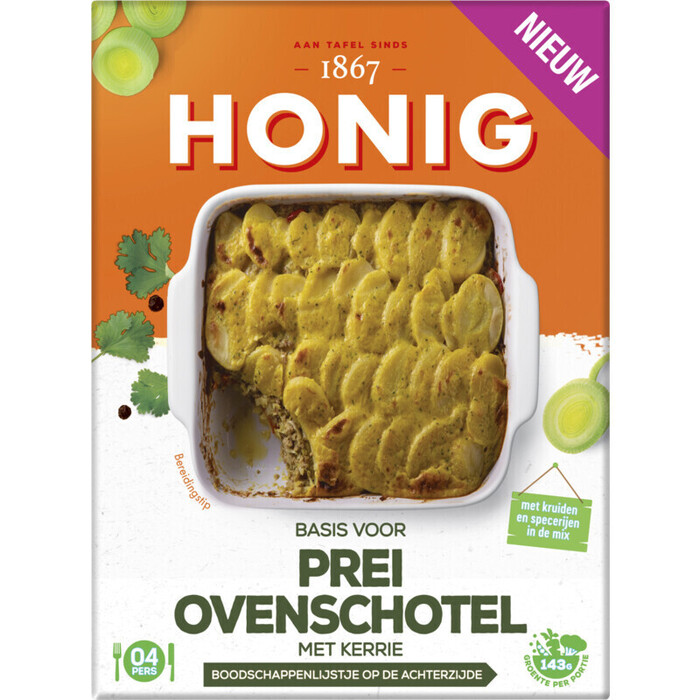 Honig Basis voor Prei Ovenschotel met Kerrie 37 g (36g)