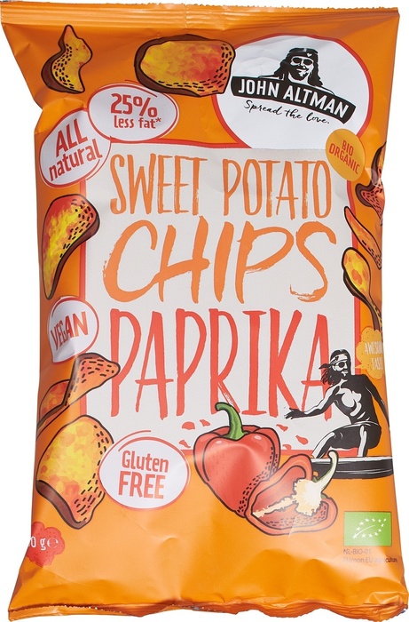 Zoete aardappelchips paprika (90g)
