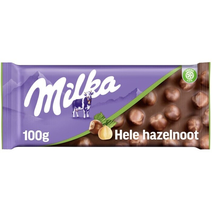 Milka Chocoladereep Hele Noot 100 g (100g)