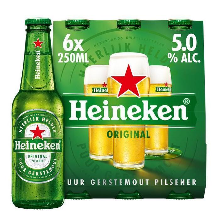 Heineken draaidop flessen (Set, 6 × 250ml)