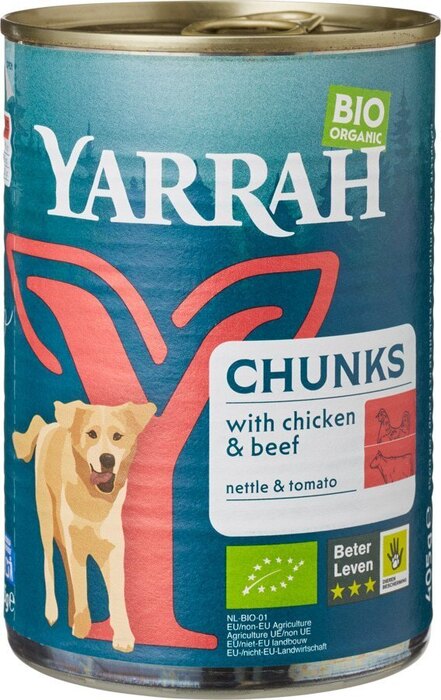 Dog brokjes vlees saus brandnet. tomaat (405g)