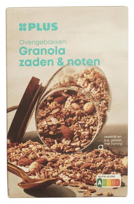 PLUS Granola noten en zaden (Doos, 500g)
