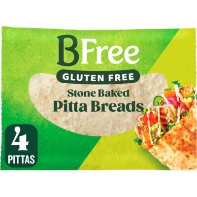 BFree Be Wheat & Gluten Free Pitta Breads Stone Baked 4 x 55 g (220g)