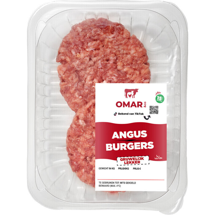 Omar Angus beef burger (2 × 125g)