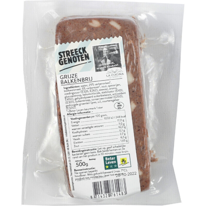 Streeckgenoten Grijze balkenbrij (500g)