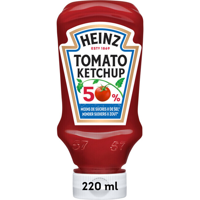 Heinz Tomato Ketchup 50% Less SS 220 ml (220ml)