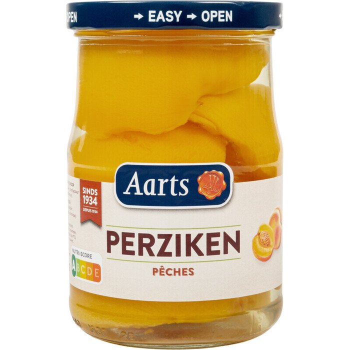 Perziken op lichte siroop (pot, 560g)
