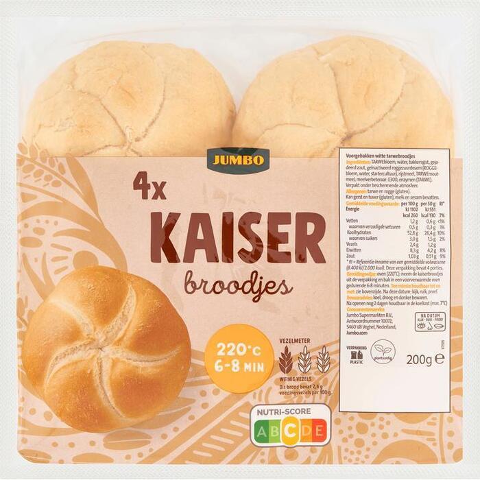 Jumbo - Kaiserbroodjes - 4 Stuks (200g)