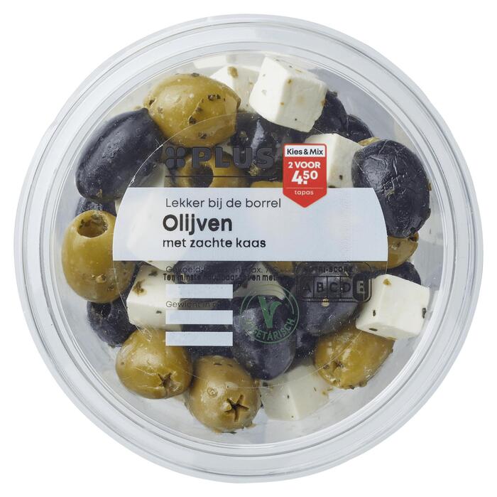 PLUS Olijven met zachte kaas (Kuipje, 260g)