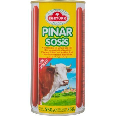 Egetürk Pinar Rundvleesworsten met Melkeiwitten 6 Stuks 550g (550g)