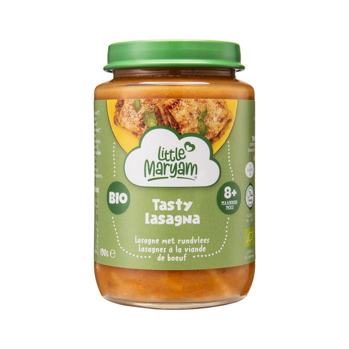 Little Maryam Tasty lasagna met rundvlees halal 8+ (190g)
