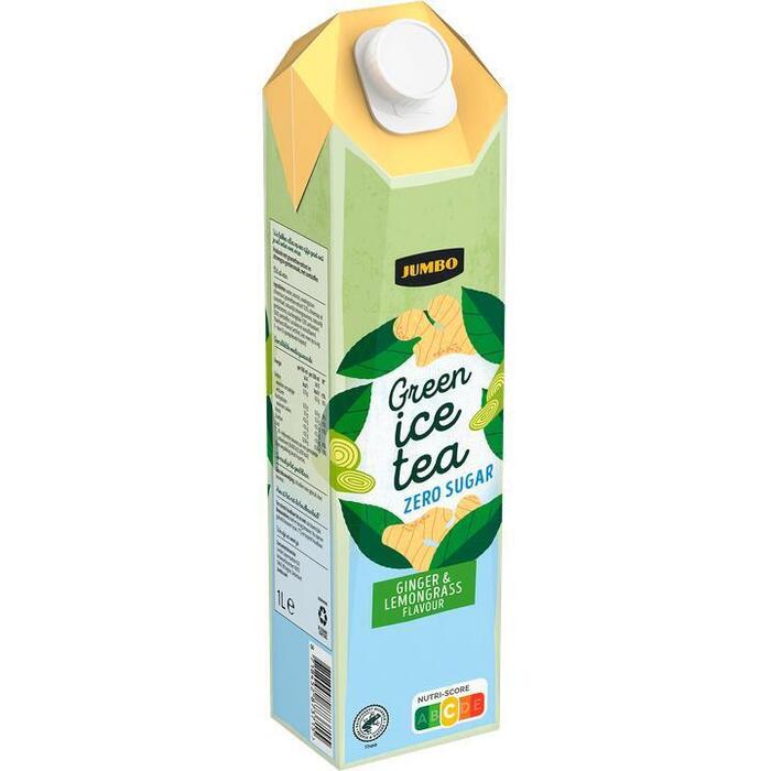 Jumbo Ice Tea Green Gember Citroengras Zero 1L (1L)