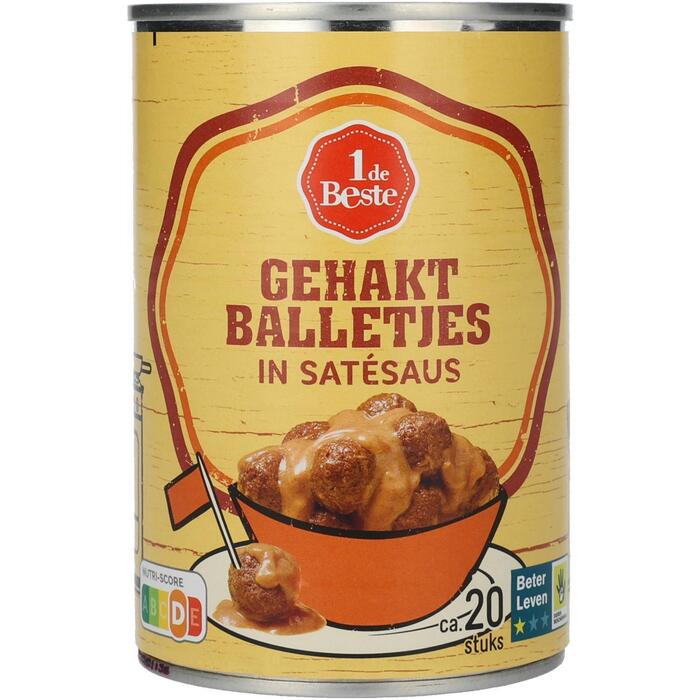 1 de Beste Gehaktballetjes in satesaus (420g)