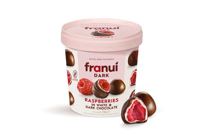 Franui Raspberries in white & dark chocolate (150g)