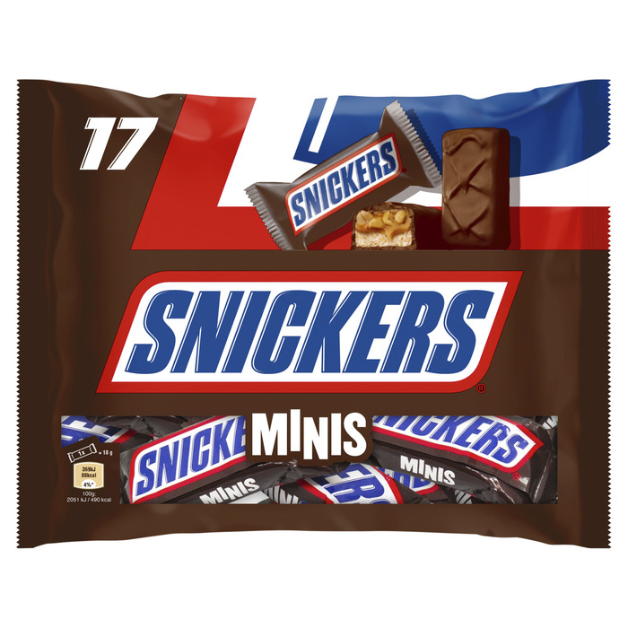Snickers Minis repen uitdeelzak (plastic, 17 × 19.6g)