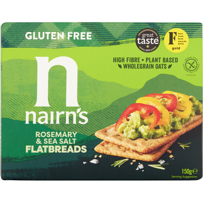 Nairn's Gluten Free Flatbreads Rosemary & Sea Salt 150 g (150g)