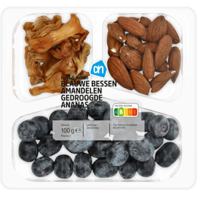 AH Blauwe bessen amandelen gedroogde ananas (100g)