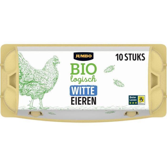Jumbo Biologisch Witte Eieren S/M/L 10 Stuks (430g)