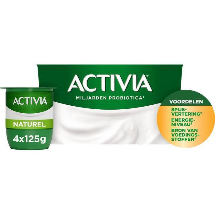 Activia yoghurt naturel 4 x 125 gram (Set, 4 × 125g)