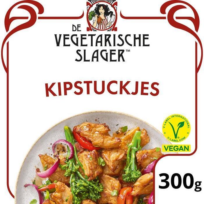 De Vegetarische Slager Kipstuckjes Voordeelverpakking Vegan 300g (300g)