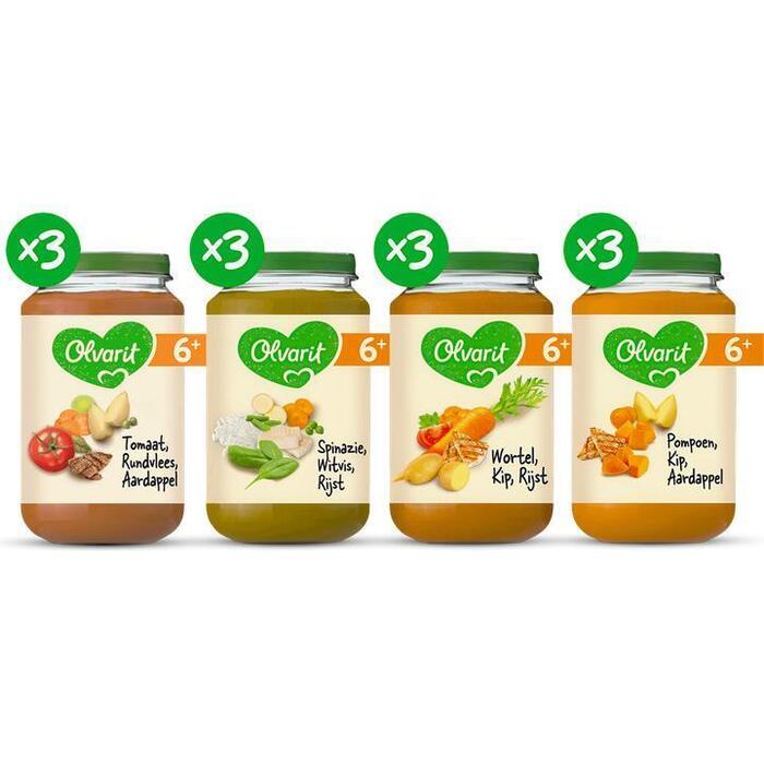 Olvarit Variatiemenu Maaltijd 6 mnd 6+ Maanden 200g (2.4kg)