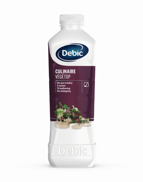 Debic culinaire végétop 1 lt fles, plantaardig alternatief voor kookroom (1L)