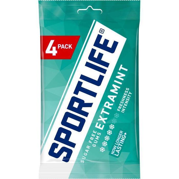 Sportlife Extramint Sugar Free Gums 4 x 18g (4 × 18g)