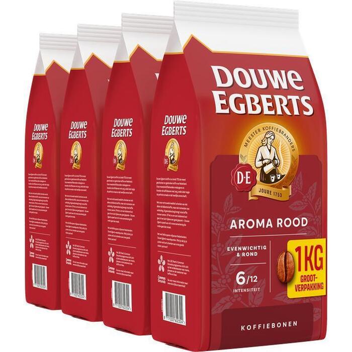 Douwe Egberts Aroma Rood Koffiebonen Voordeelpak 4 x 1kg (4 × 1kg)