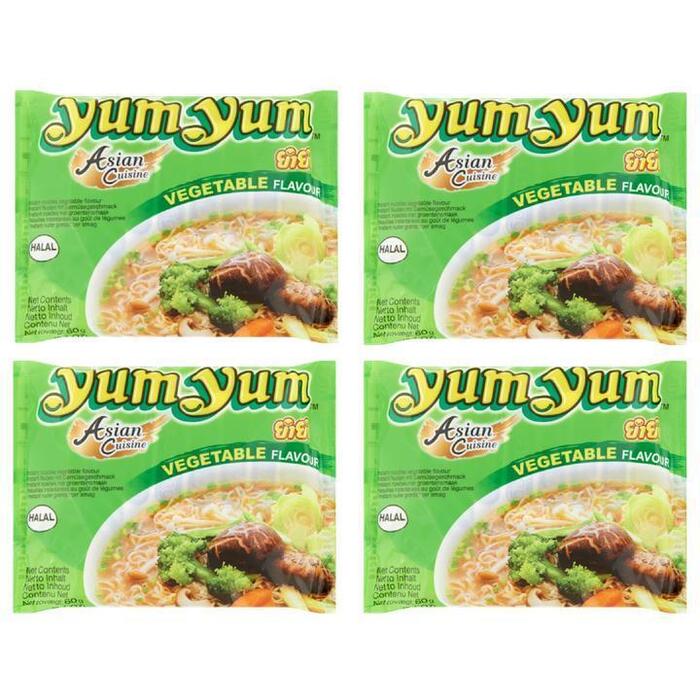 Yum Yum Instant Noedels Groentensmaak 4 x 60g (4 × 60g)