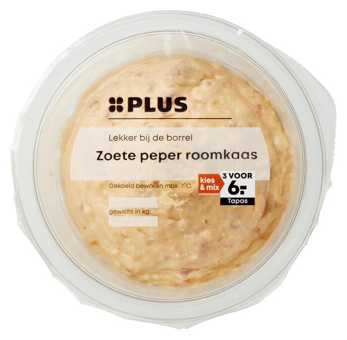 PLUS Zoete peper roomkaas (Bakje, 125g)