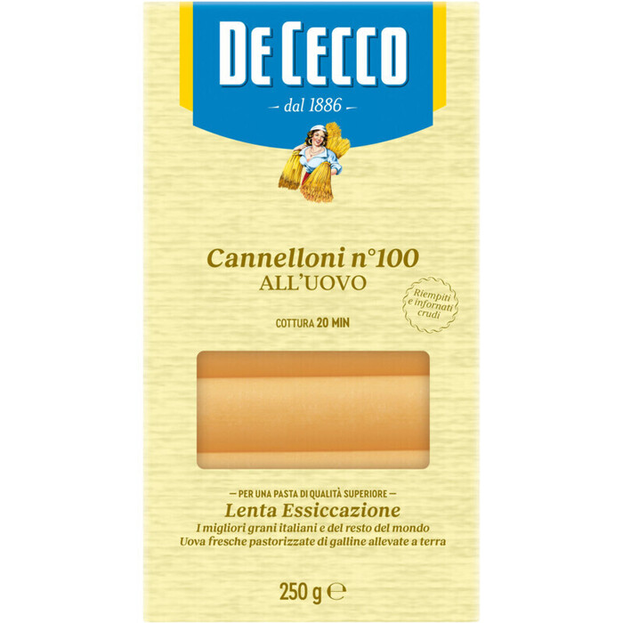 De Cecco Cannelloni all'uovo n° 100 (250g)