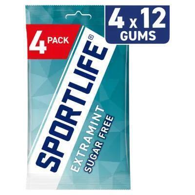 Sportlife Extramint Sugar Free Gums 4 x 18g (plastic, 72g)