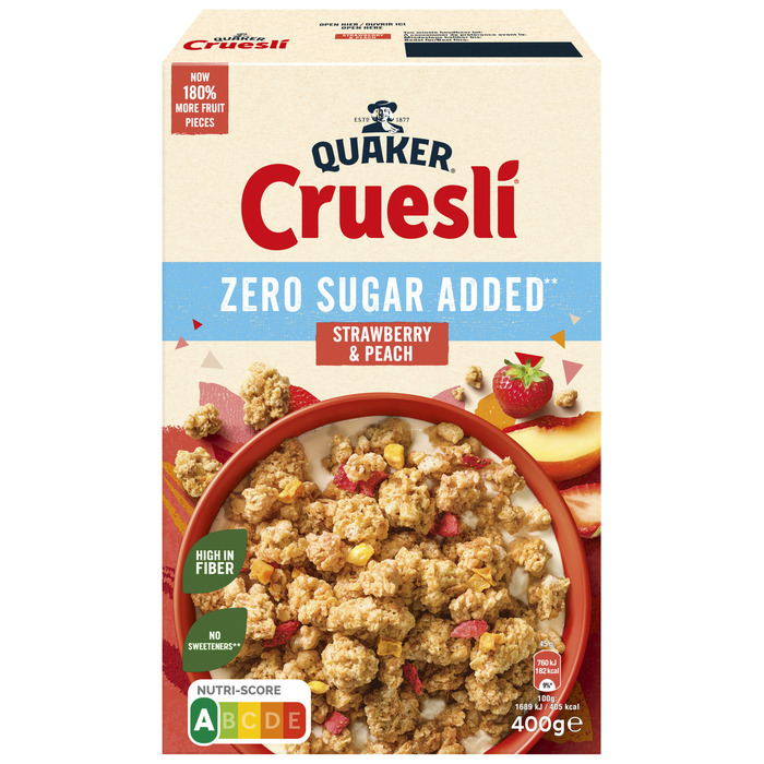 Quaker Cruesli Zero Sugar Added Strawberry (400g)