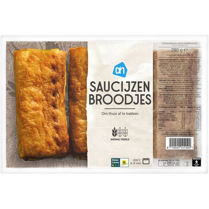 Krokante saucijzenbroodjes (stuk, 4 st.)