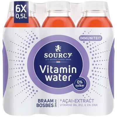 Sourcy Vitaminwater braam bosbes (6 × 0.5L)