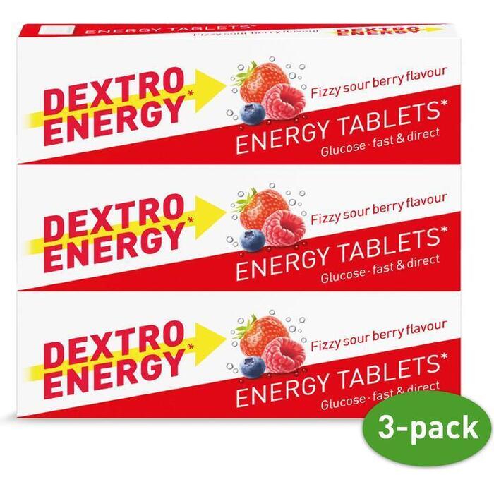Dextro Energy Tabletten Fizzy Sour Berry 3 Stuks
