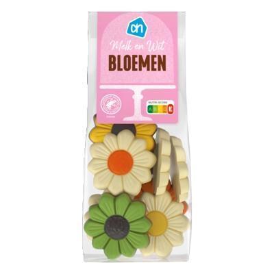 AH Chocolade bloemen melk en wit (132g)