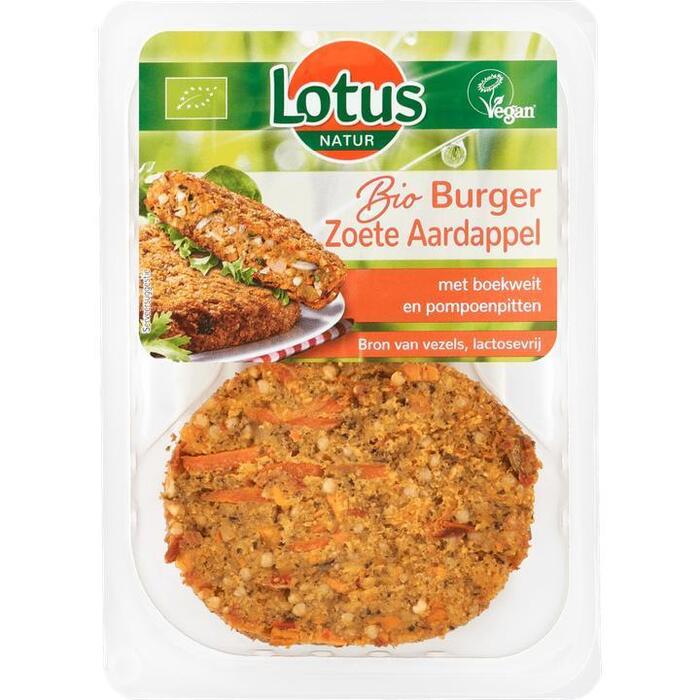 Lotus Bio Burger Zoete Aardappel met Boekweit en Pompoenpitten 160 g (160g)